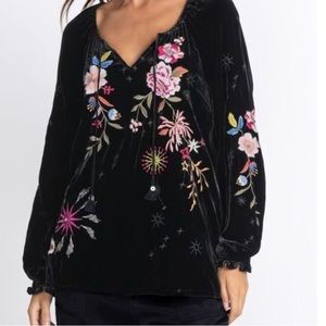 Johnny Was Celestin velvet top. New with tags!
